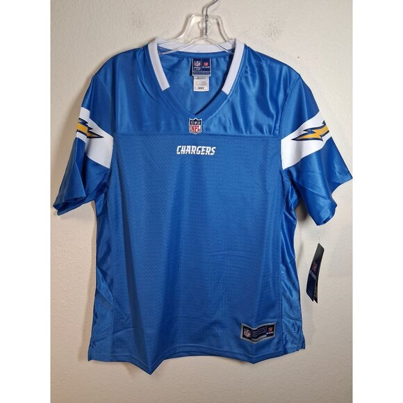 NWT NFL Pro Line Los Angeles Chargers Jersey Blank Women's Size Medium Blue - Picture 7 of 12